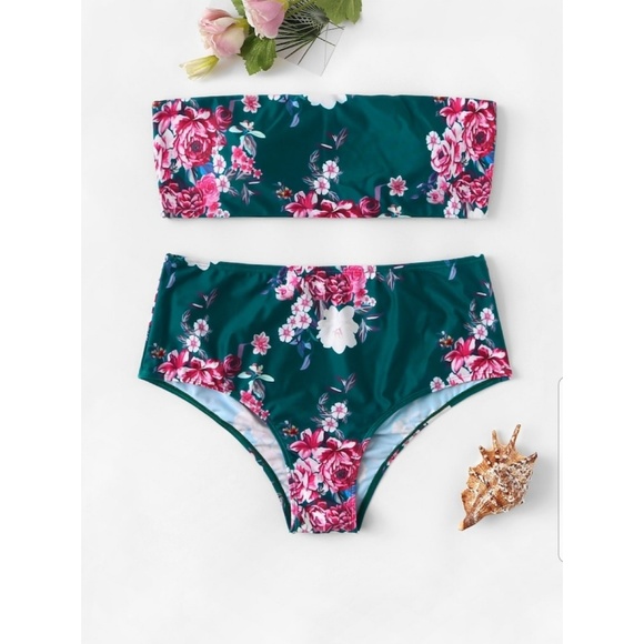 Other - CINDY FLORAL BANDEAU BIKINI SET